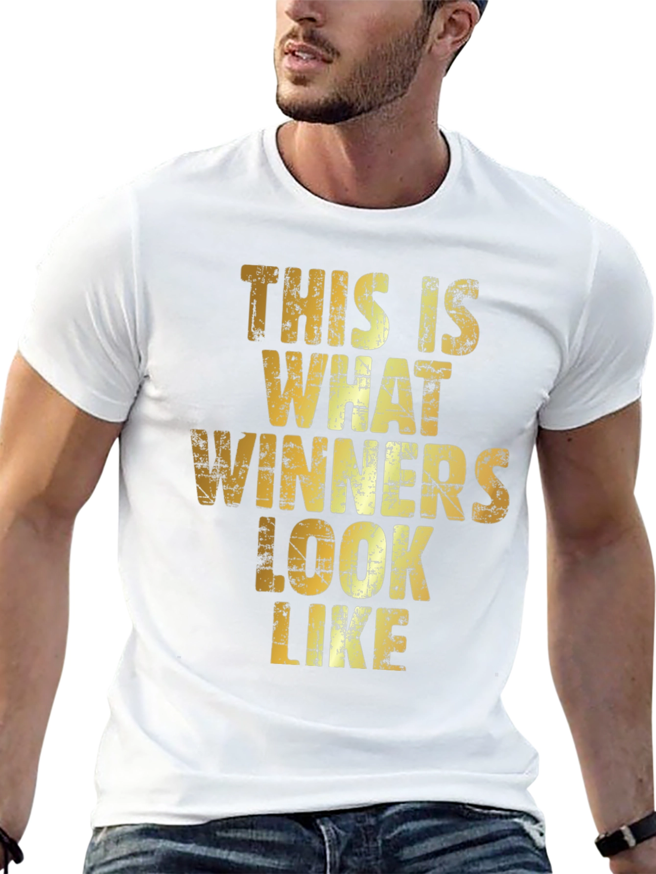 Winners Look Like Mens Black Graphic T-Shirt