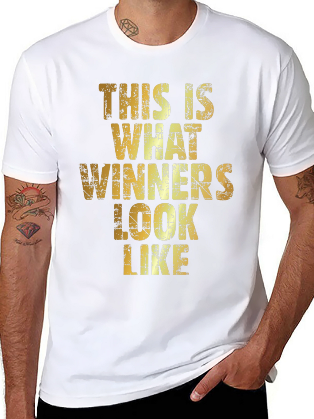 Winners Look Like Mens Black Graphic T-Shirt