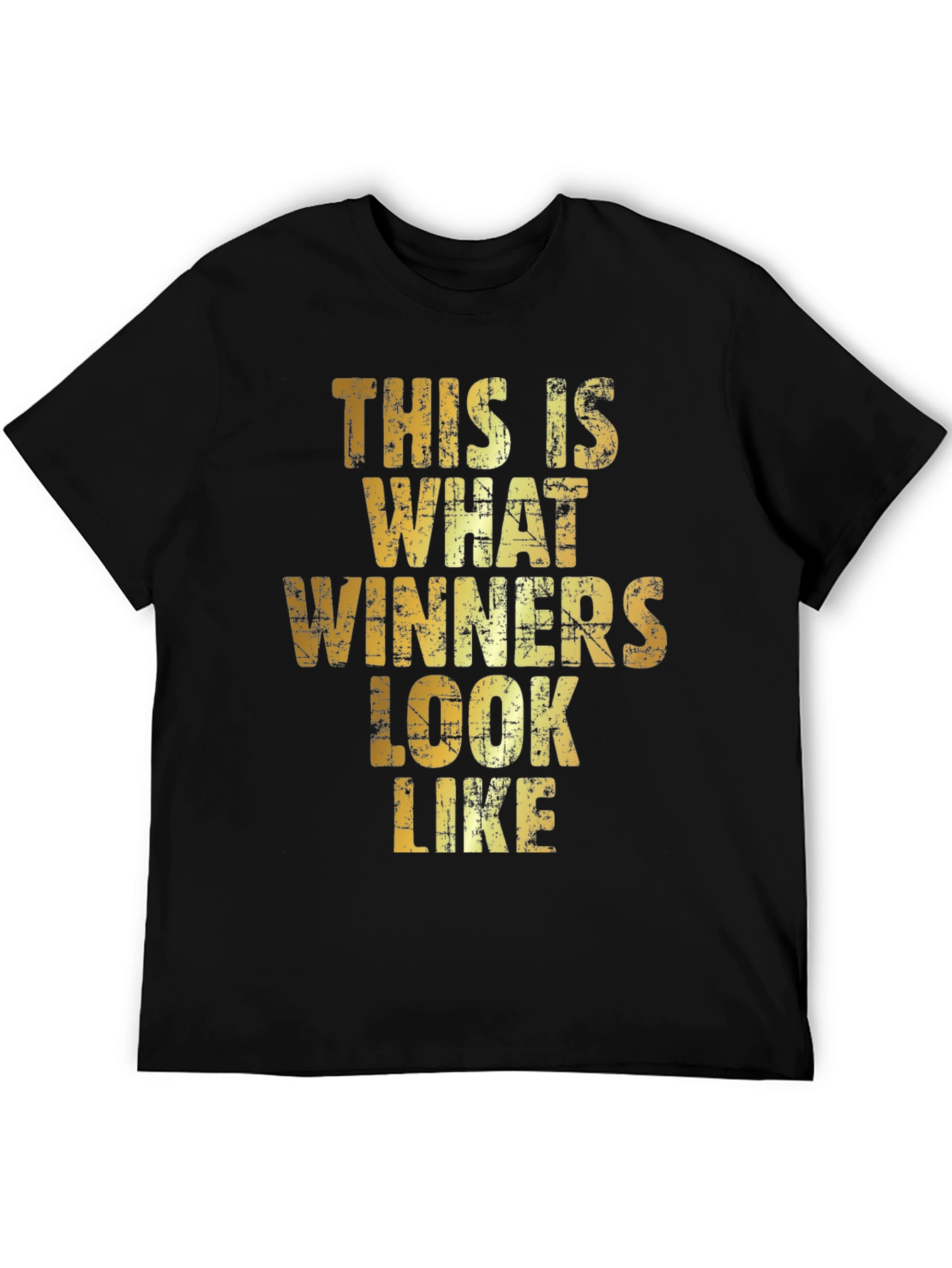 Winners Look Like Mens Black Graphic T-Shirt