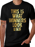 Winners Look Like Mens Black Graphic T-Shirt