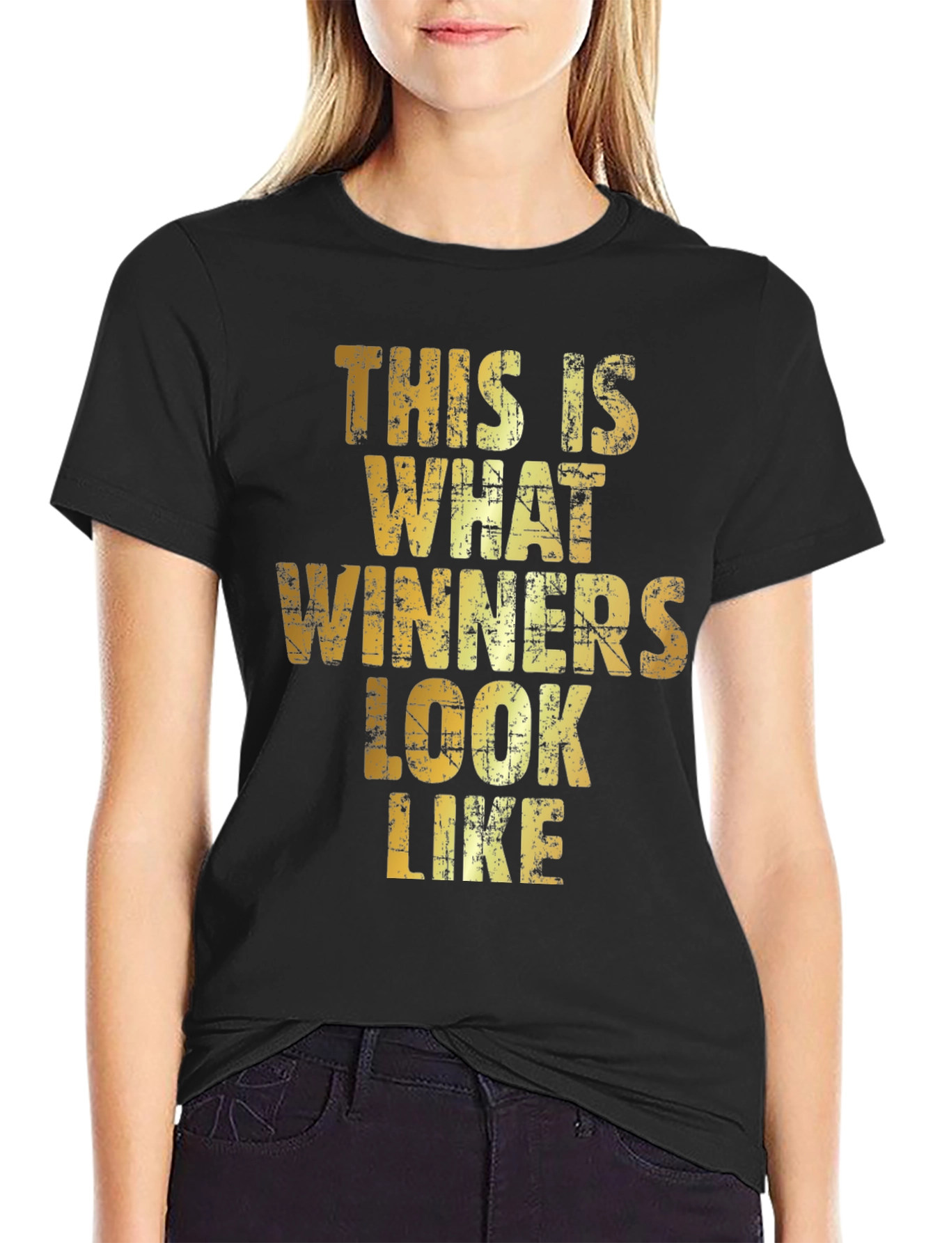 Winners Look Like Mens Black Graphic T-Shirt