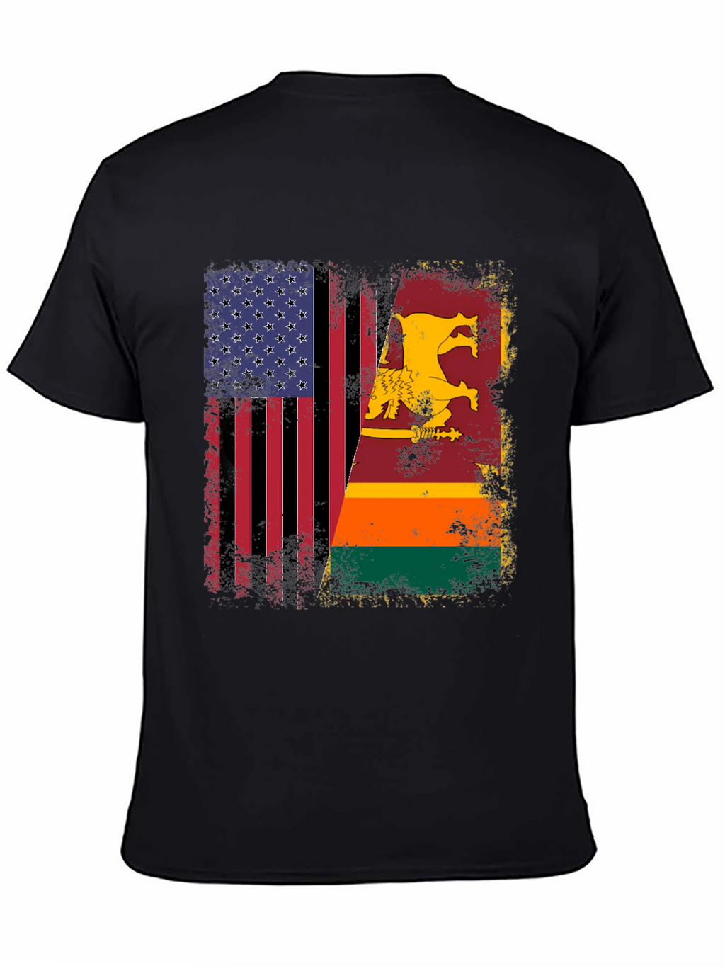 USA & Sri Lanka Flag T-Shirt