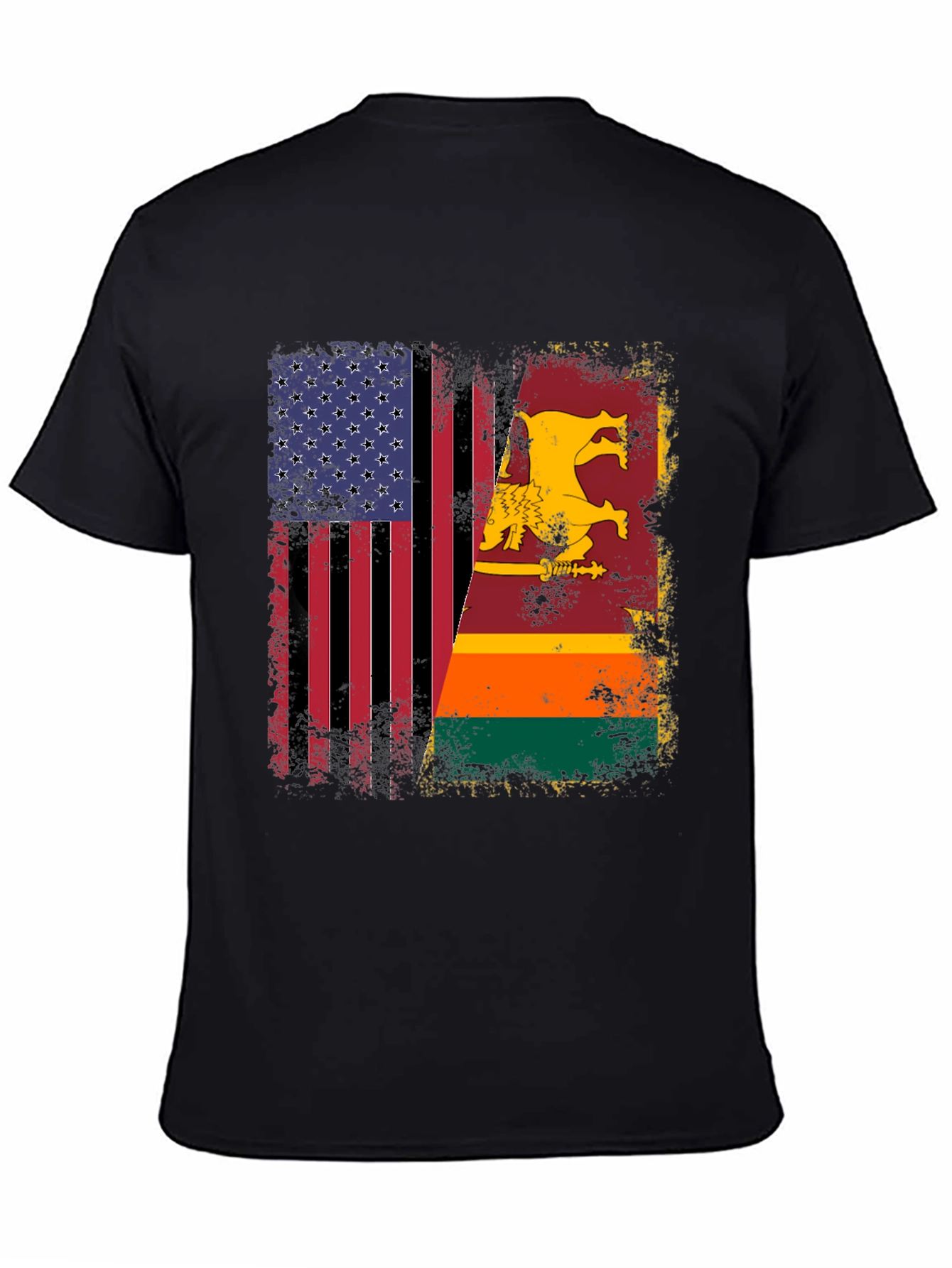 USA & Sri Lanka Flag T-Shirt