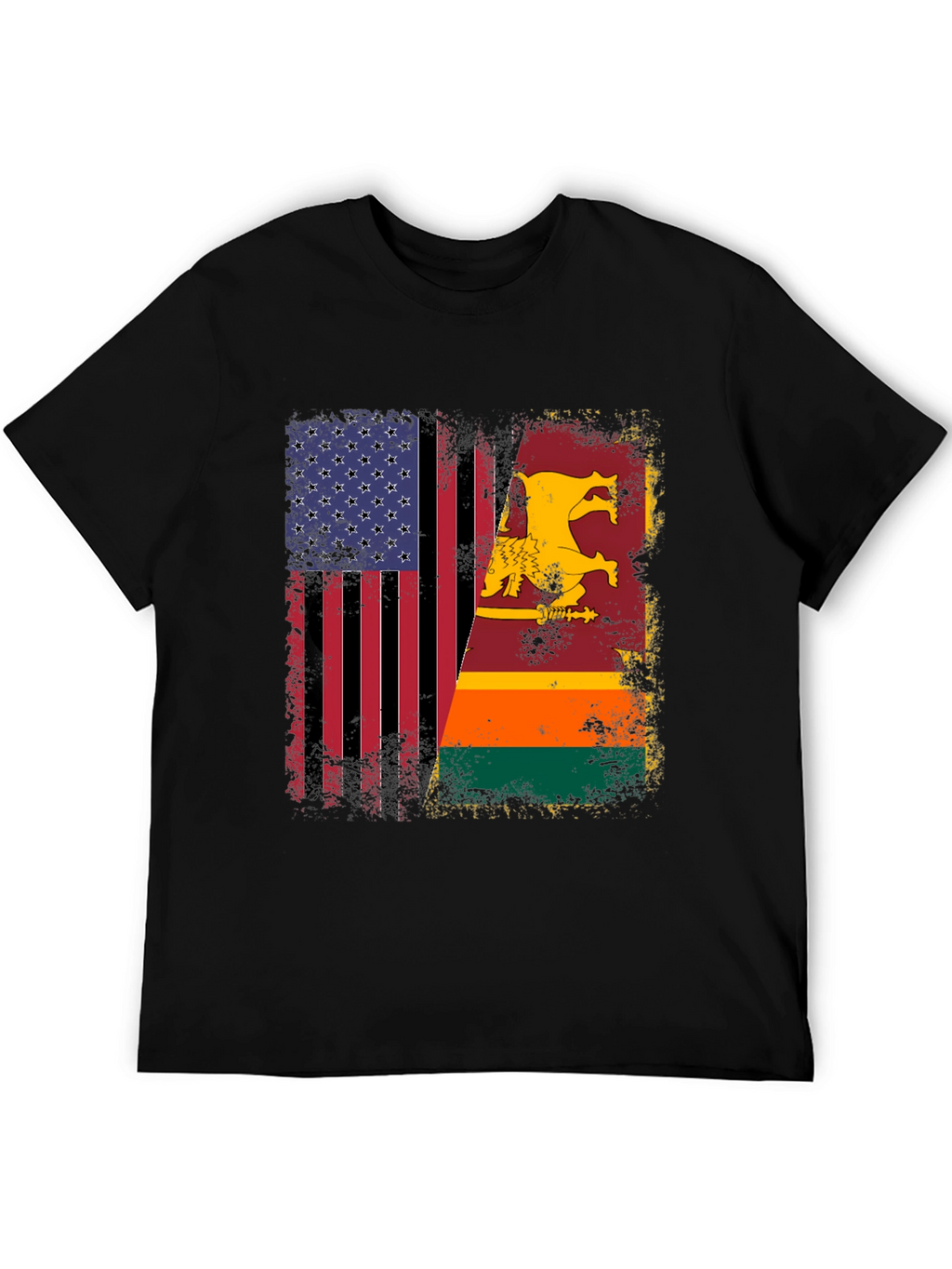 USA & Sri Lanka Flag T-Shirt