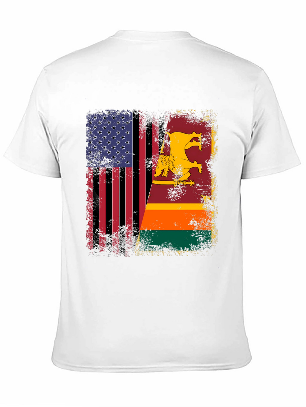 USA & Sri Lanka Flag T-Shirt