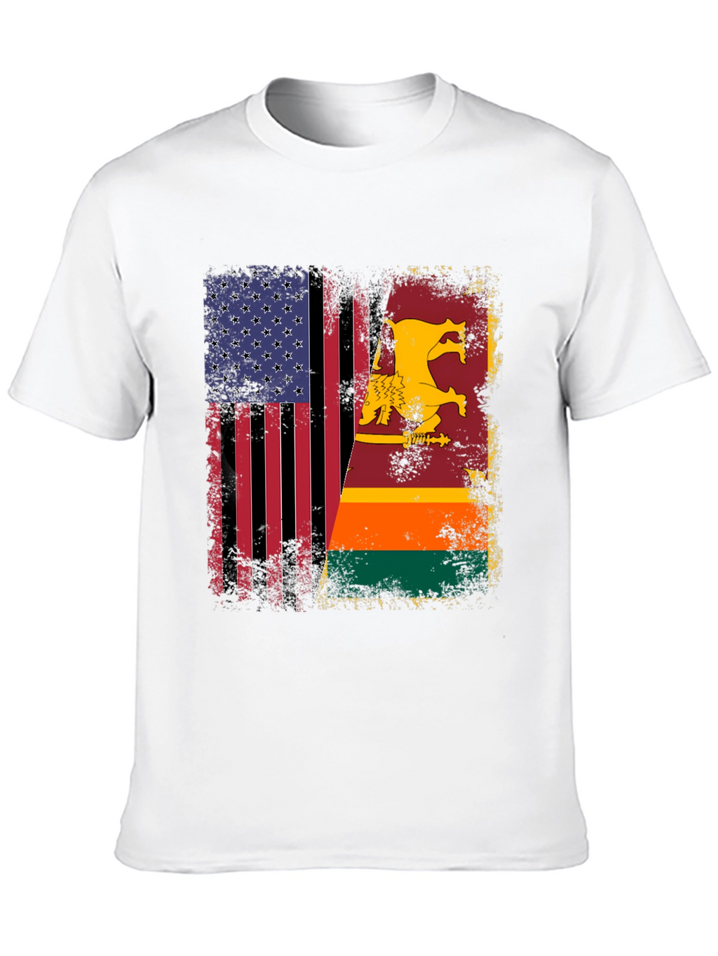 USA & Sri Lanka Flag T-Shirt