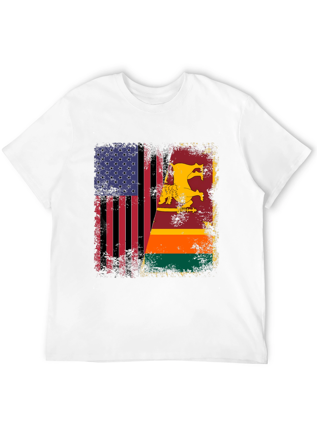 USA & Sri Lanka Flag T-Shirt