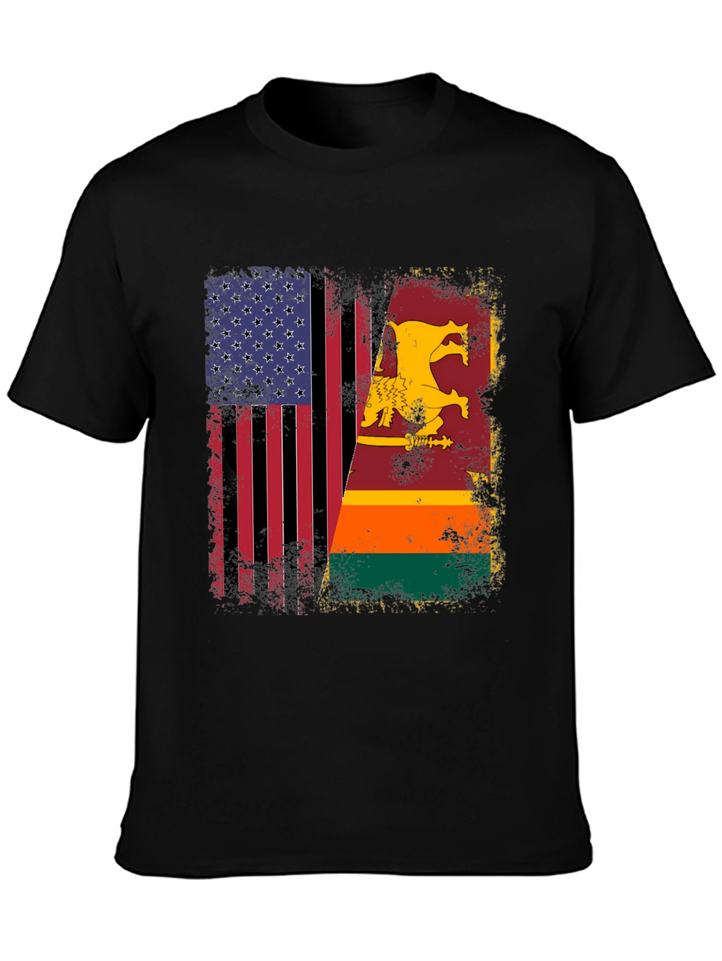 USA & Sri Lanka Flag T-Shirt