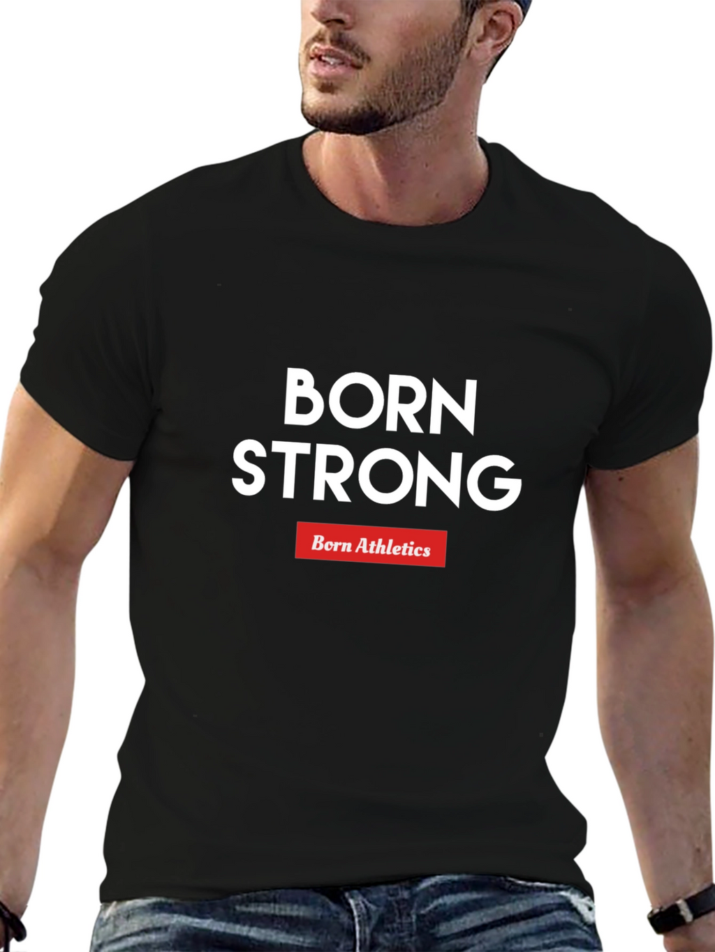 Born Strong Athletics Graphic Tee - Black