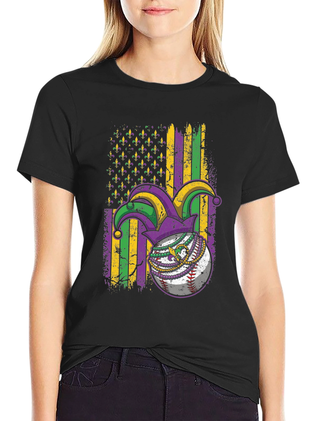 Mardi Gras Baseball T-Shirt