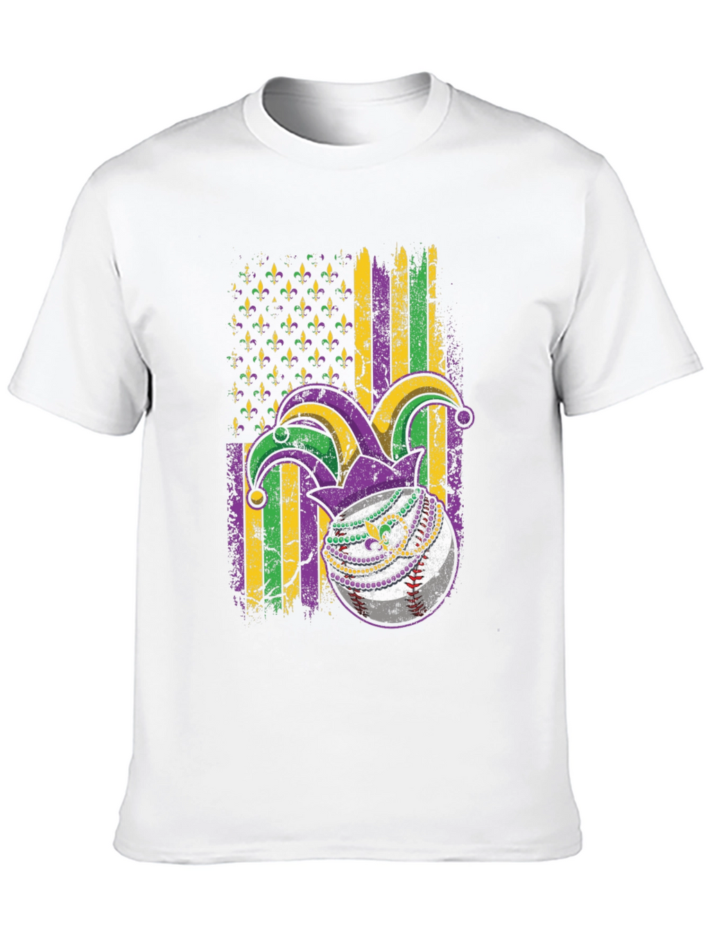 Mardi Gras Baseball T-Shirt