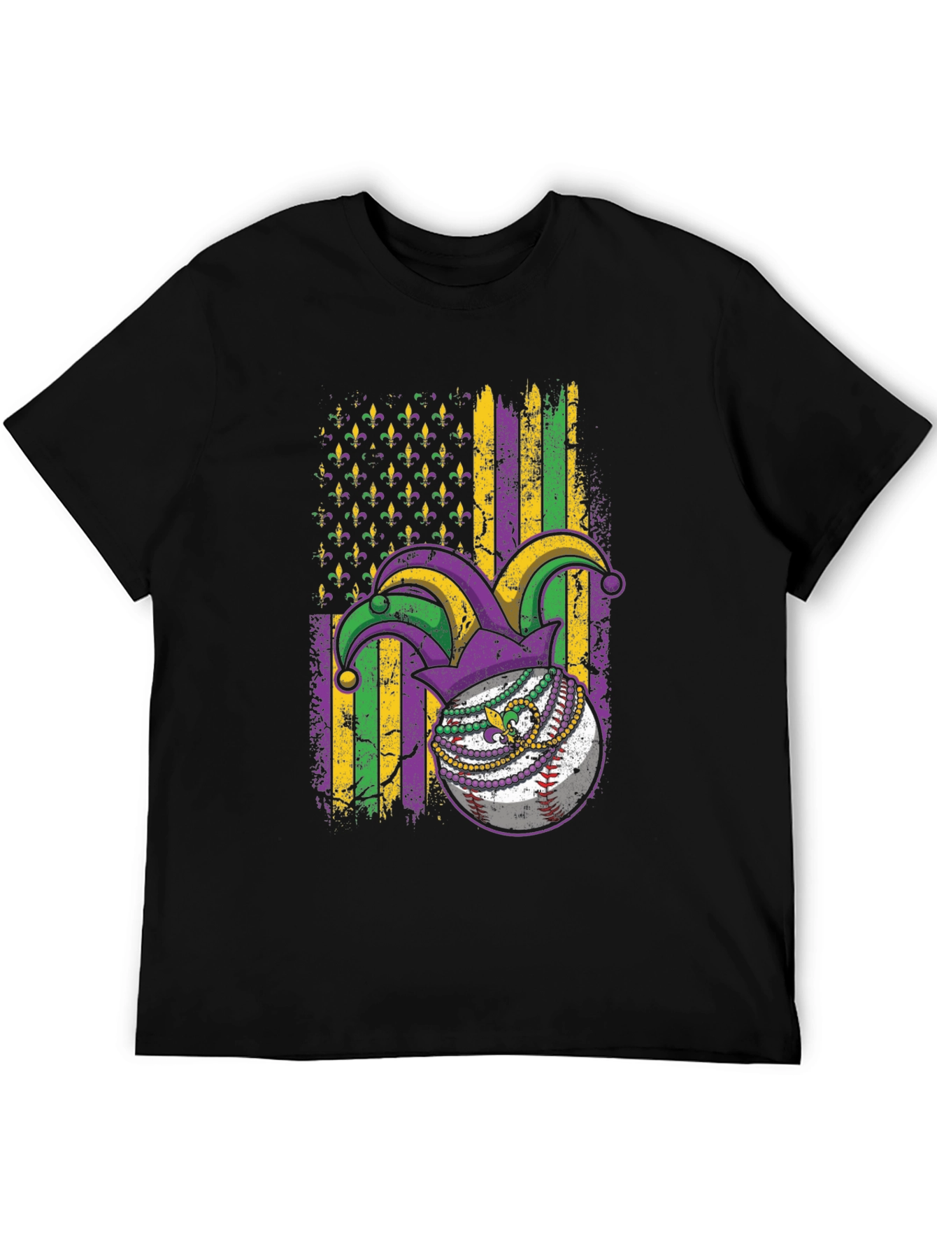 Mardi Gras Baseball T-Shirt