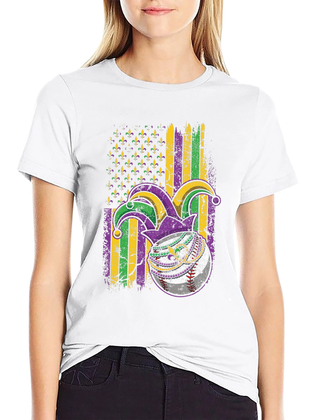 Mardi Gras Baseball T-Shirt