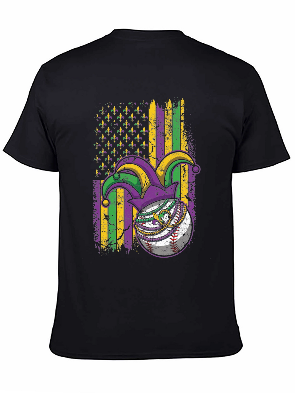 Mardi Gras Baseball T-Shirt