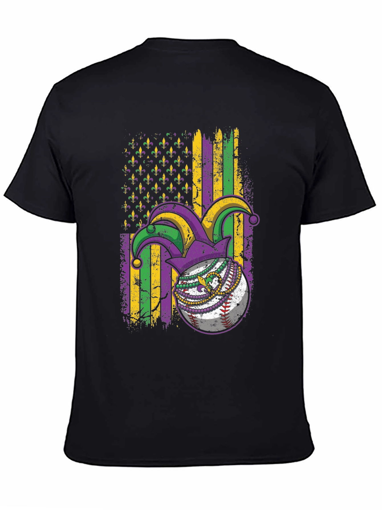 Mardi Gras Baseball T-Shirt