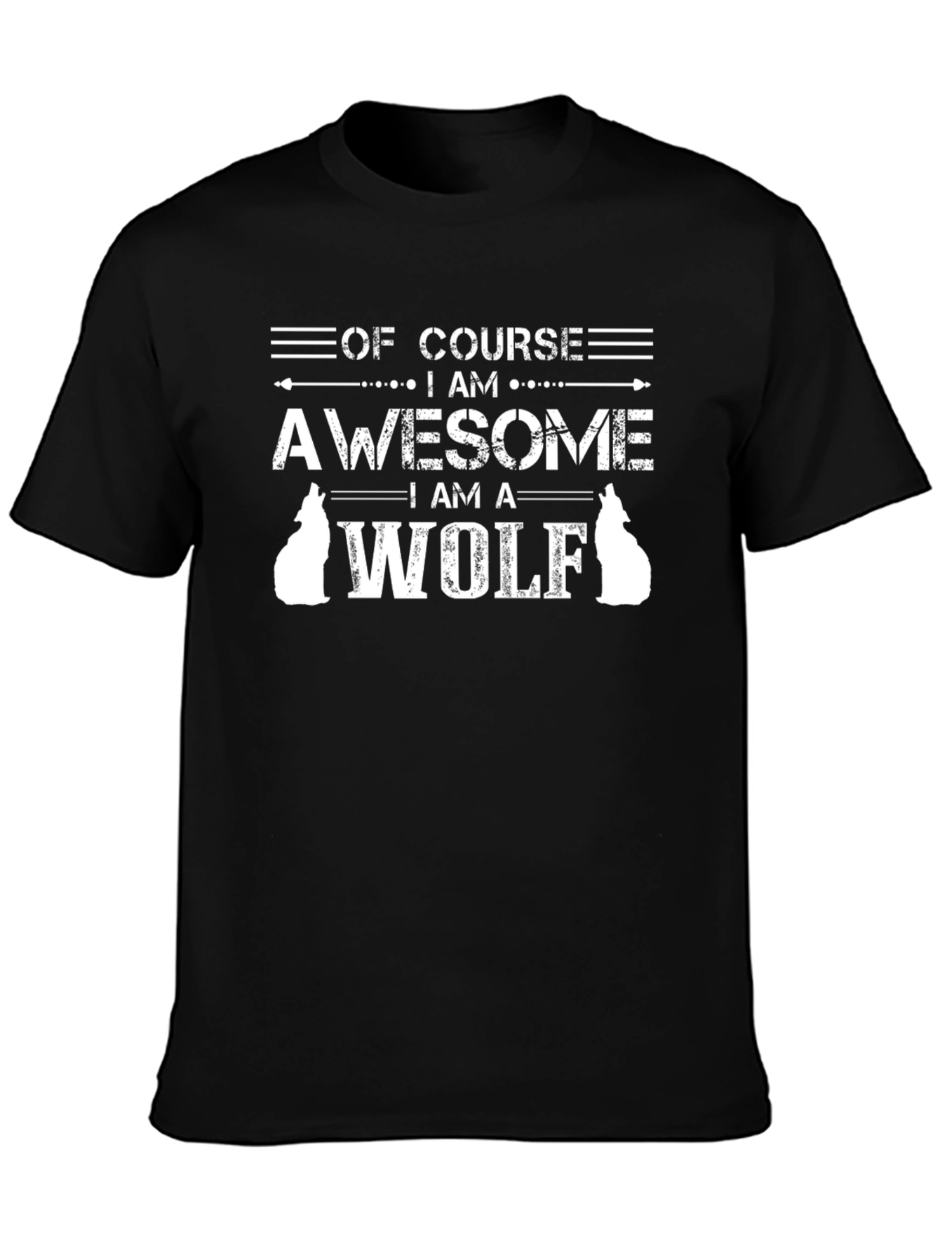 Awesome Wolf Graphic T-Shirt - Trendy Mens Tee