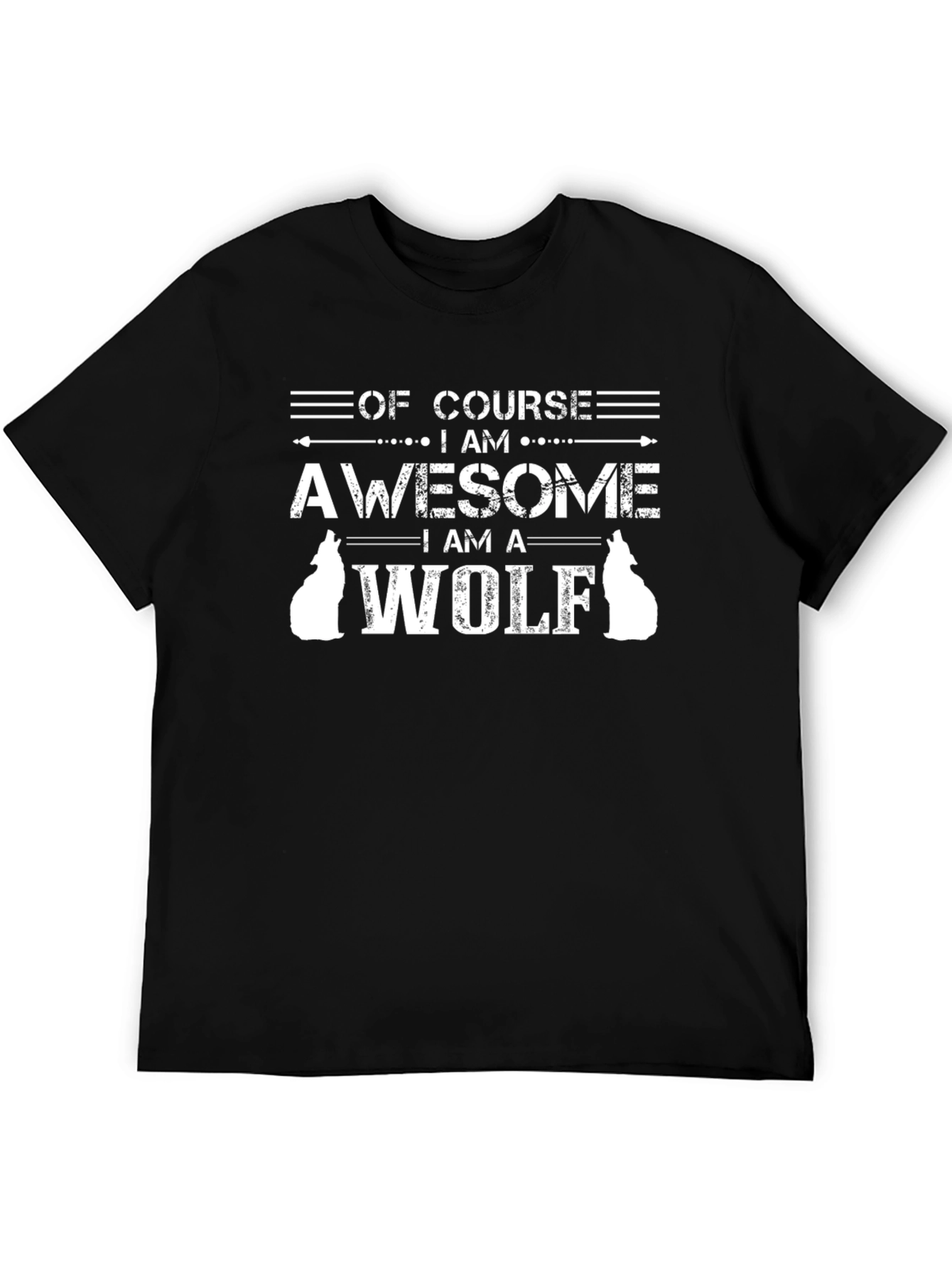 Awesome Wolf Graphic T-Shirt - Trendy Mens Tee