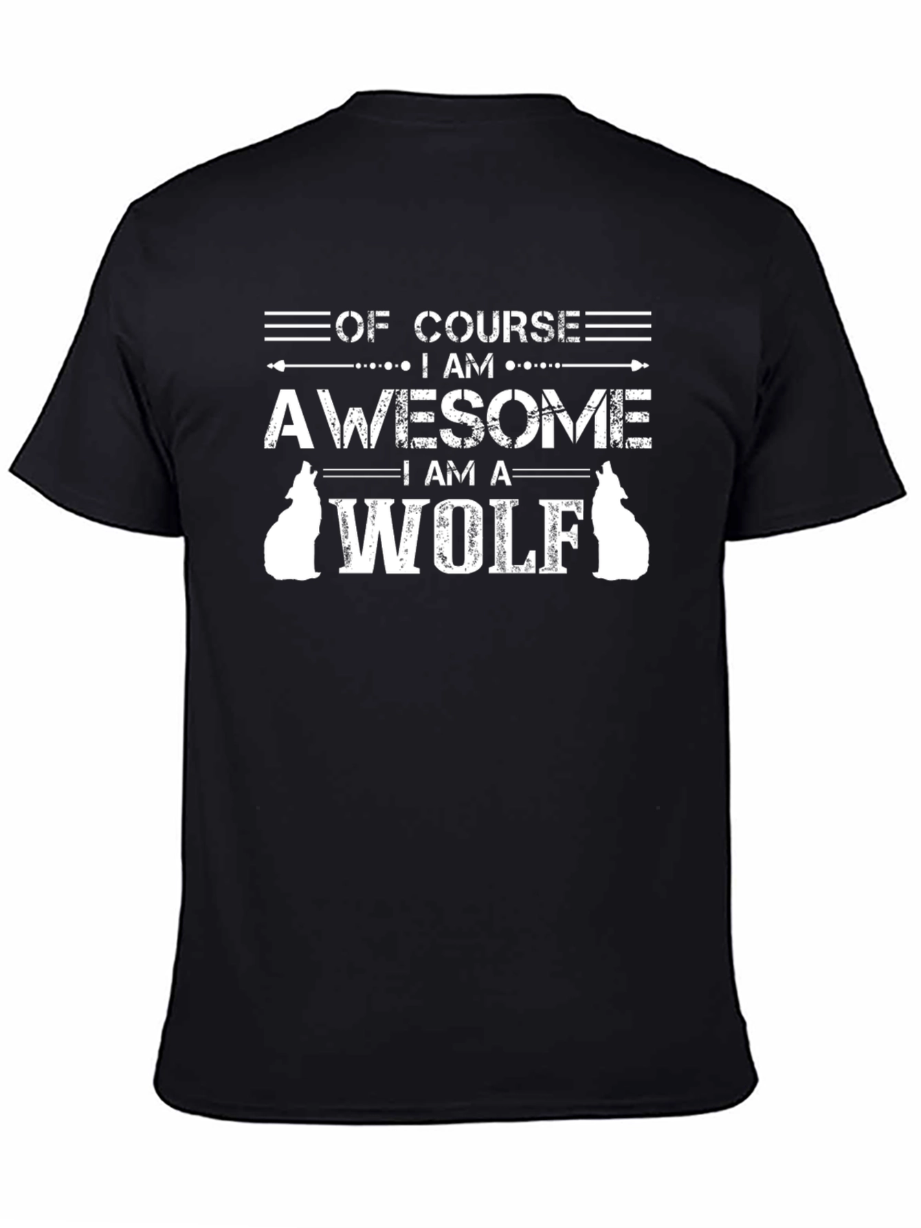 Awesome Wolf Graphic T-Shirt - Trendy Mens Tee
