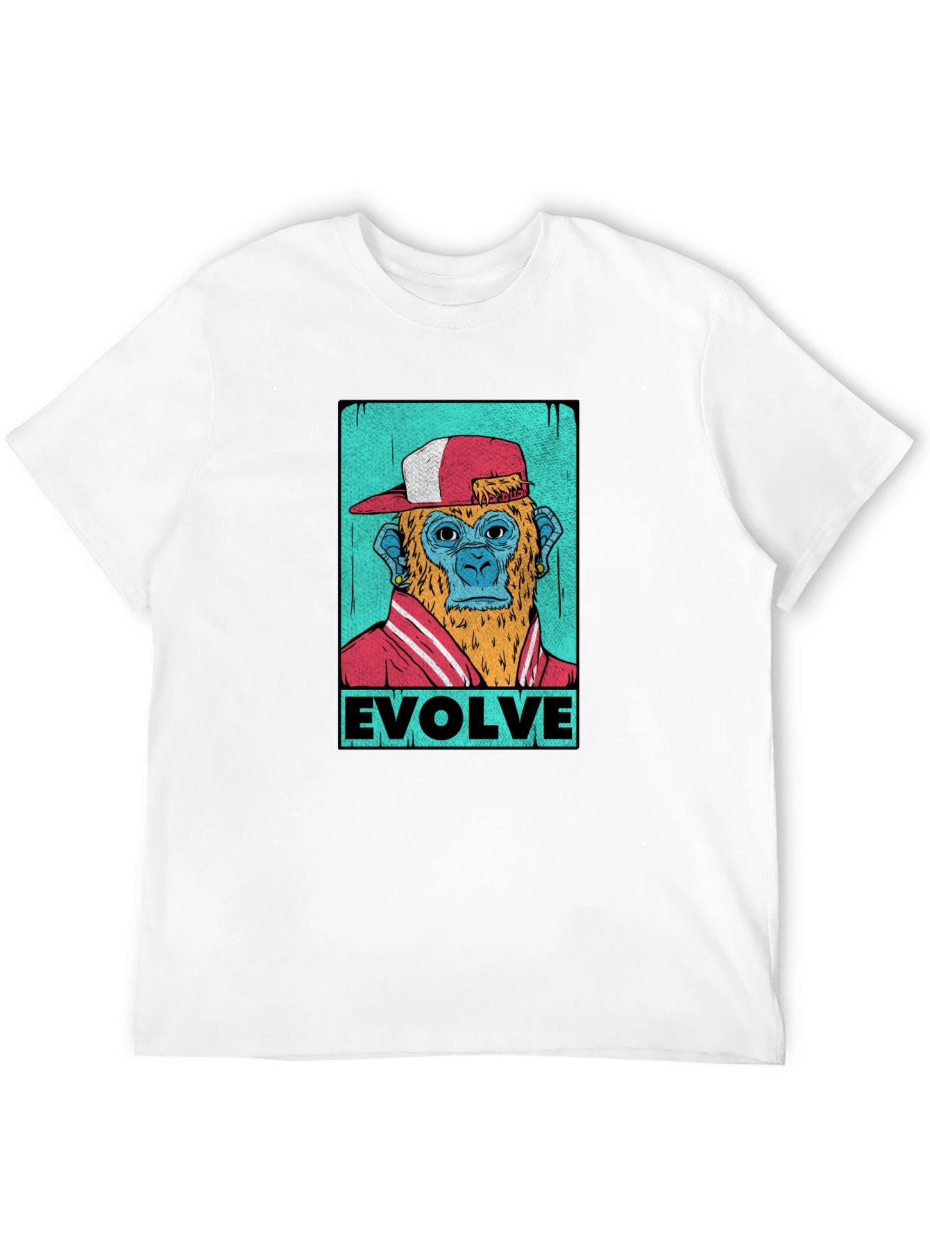 Evolve Monkey Graphic T-Shirt - Trendy Streetwear