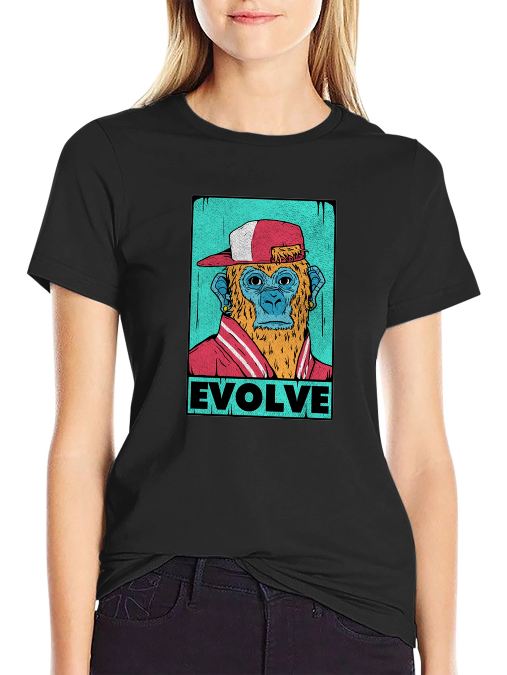 Evolve Monkey Graphic T-Shirt - Trendy Streetwear