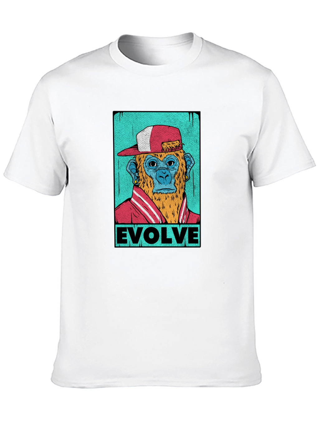 Evolve Monkey Graphic T-Shirt - Trendy Streetwear