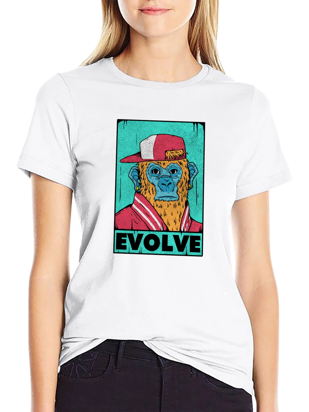 Evolve Monkey Graphic T-Shirt - Trendy Streetwear