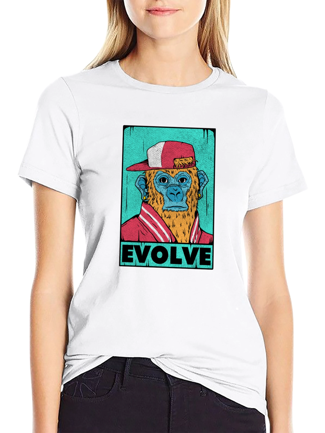 Evolve Monkey Graphic T-Shirt - Trendy Streetwear
