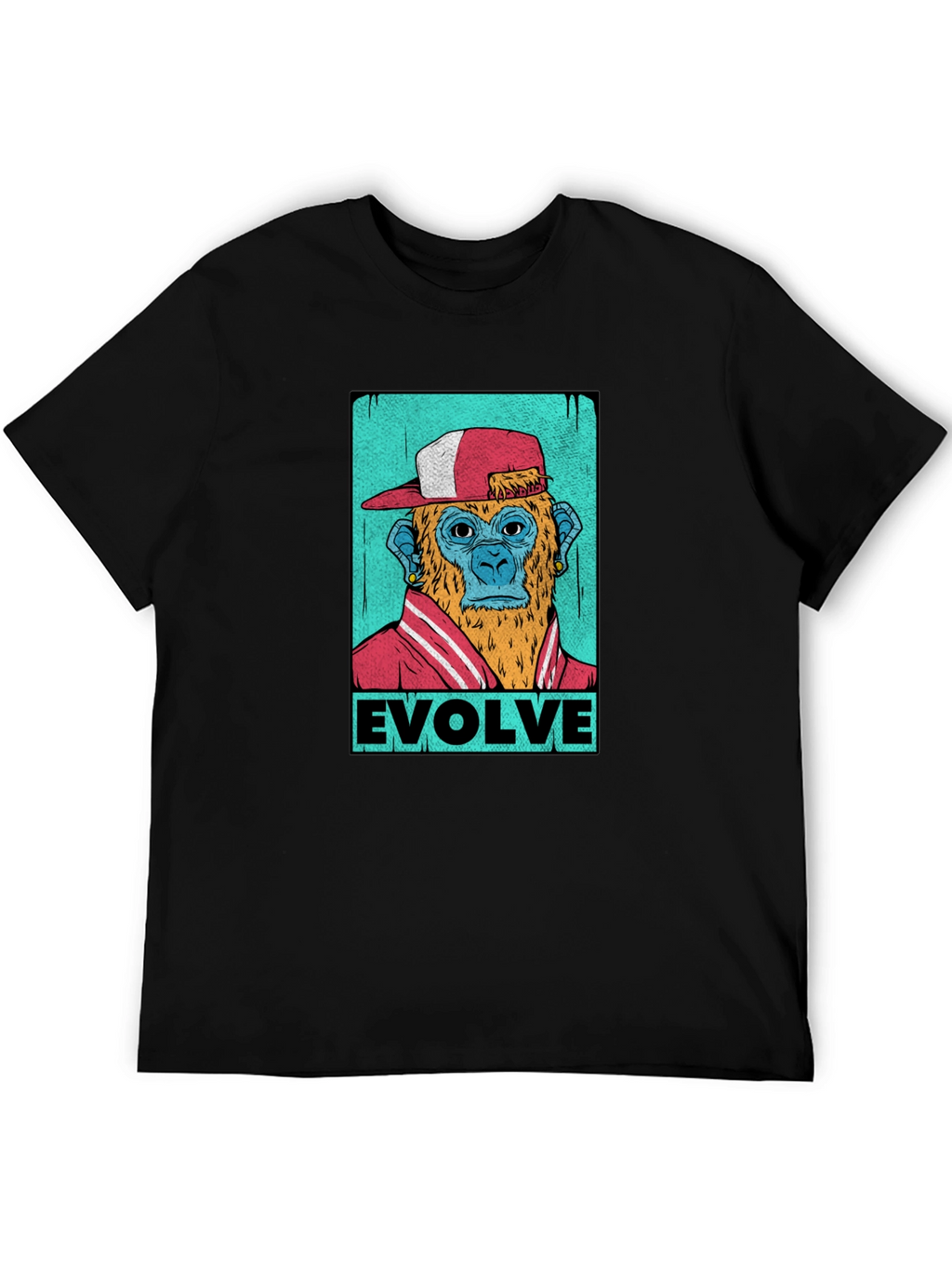 Evolve Monkey Graphic T-Shirt - Trendy Streetwear