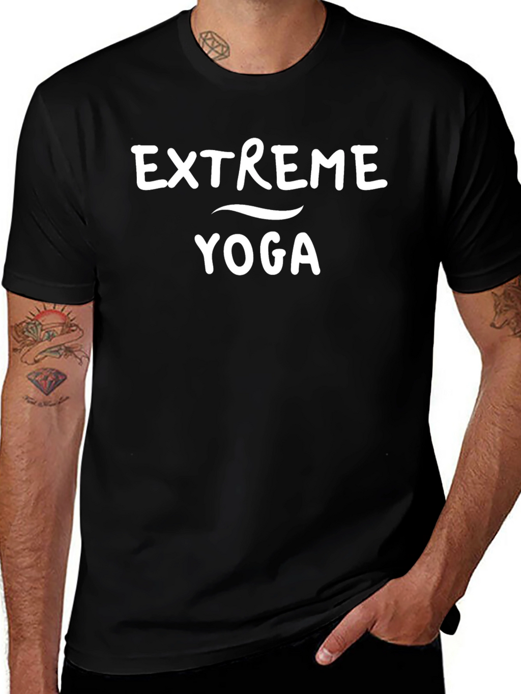 Extreme Yoga Black T-Shirt