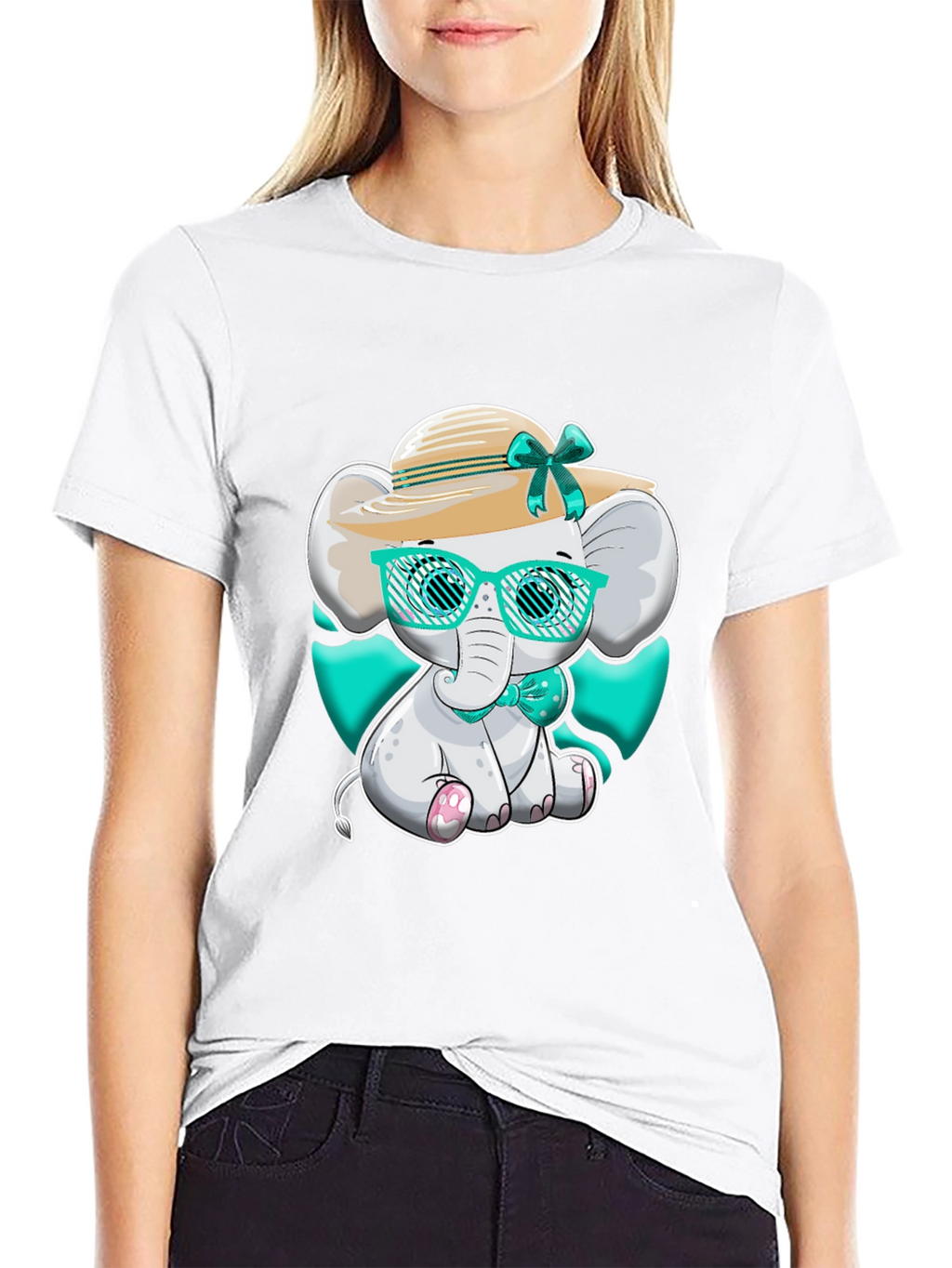 Elephant T-Shirt Cute Cartoon Style