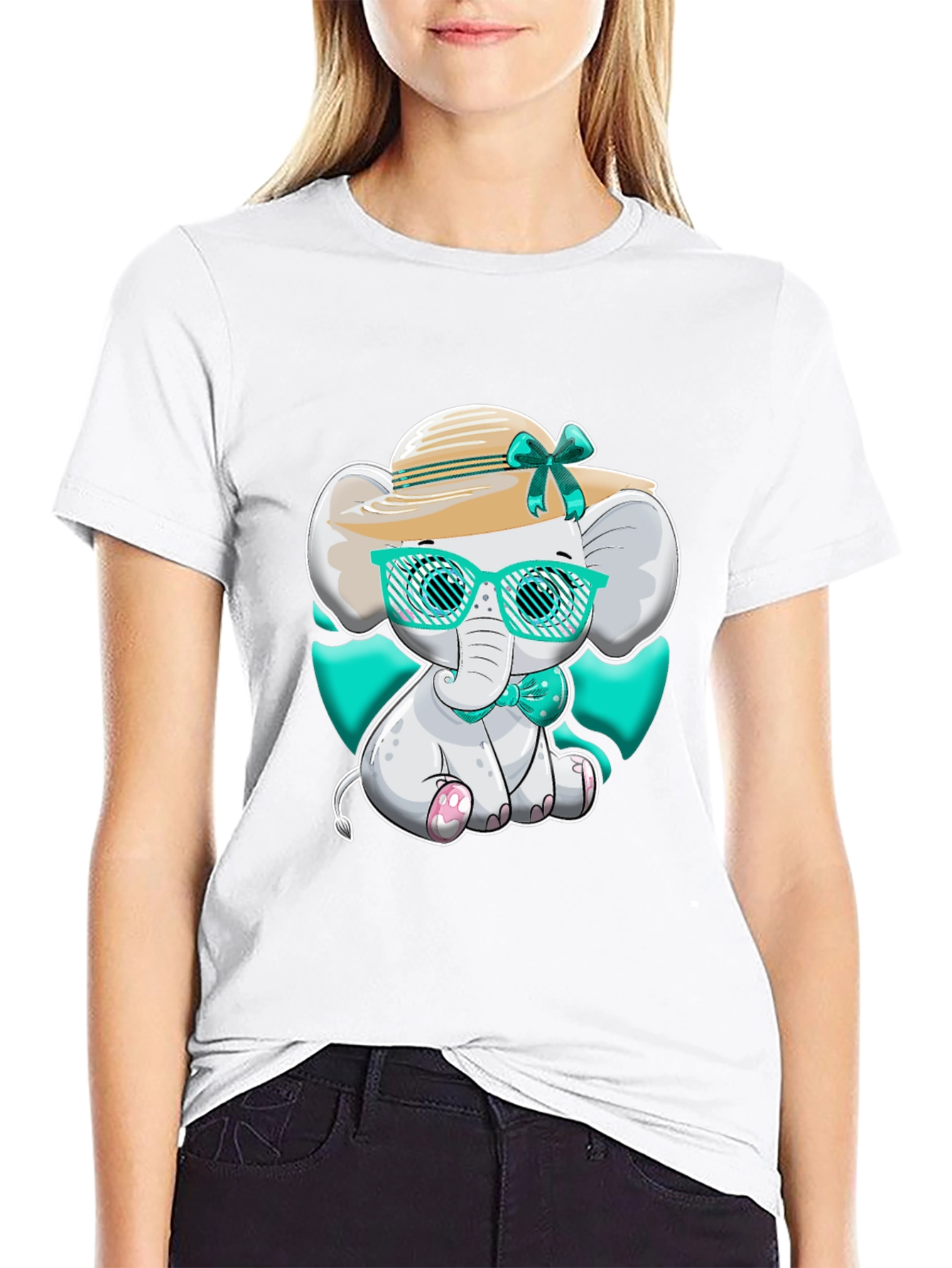 Elephant T-Shirt Cute Cartoon Style