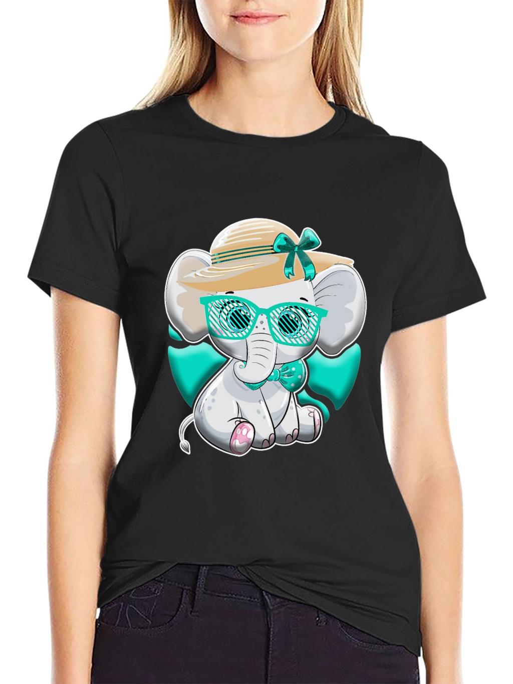 Elephant T-Shirt Cute Cartoon Style