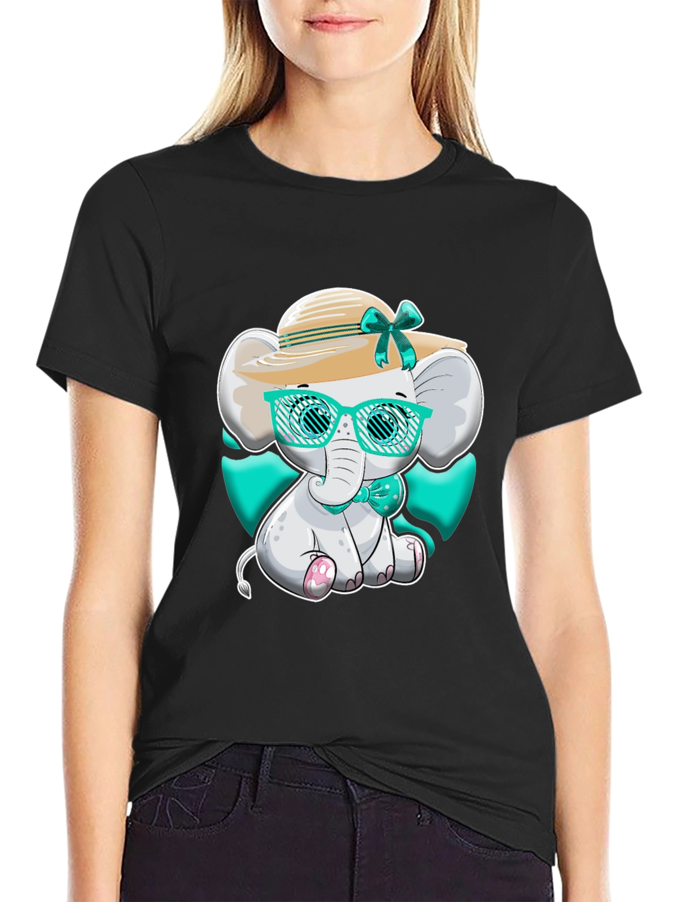 Elephant T-Shirt Cute Cartoon Style