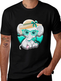 Elephant T-Shirt Cute Cartoon Style