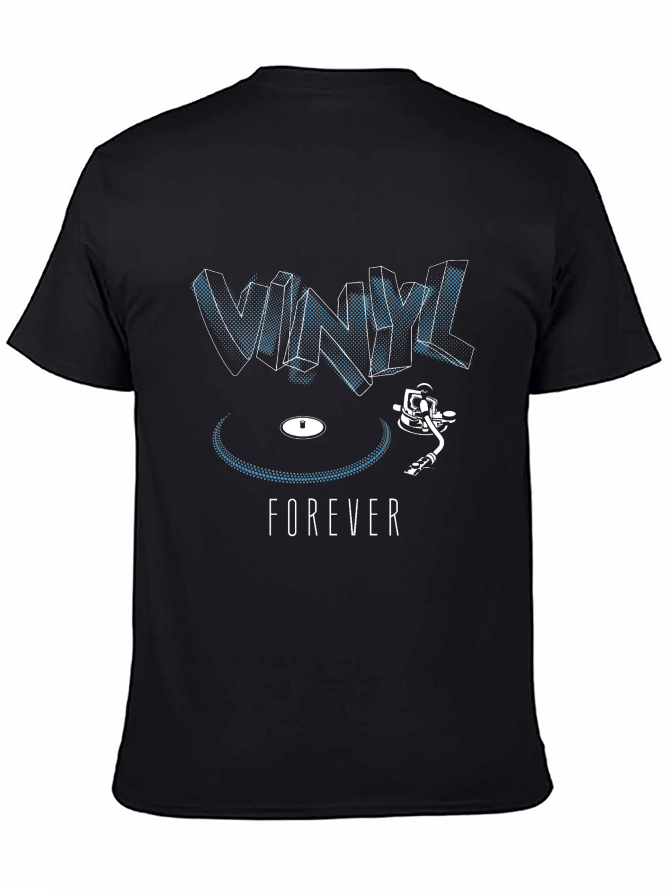 Vinyl Forever Graphic T-Shirt - Black Cotton Tee