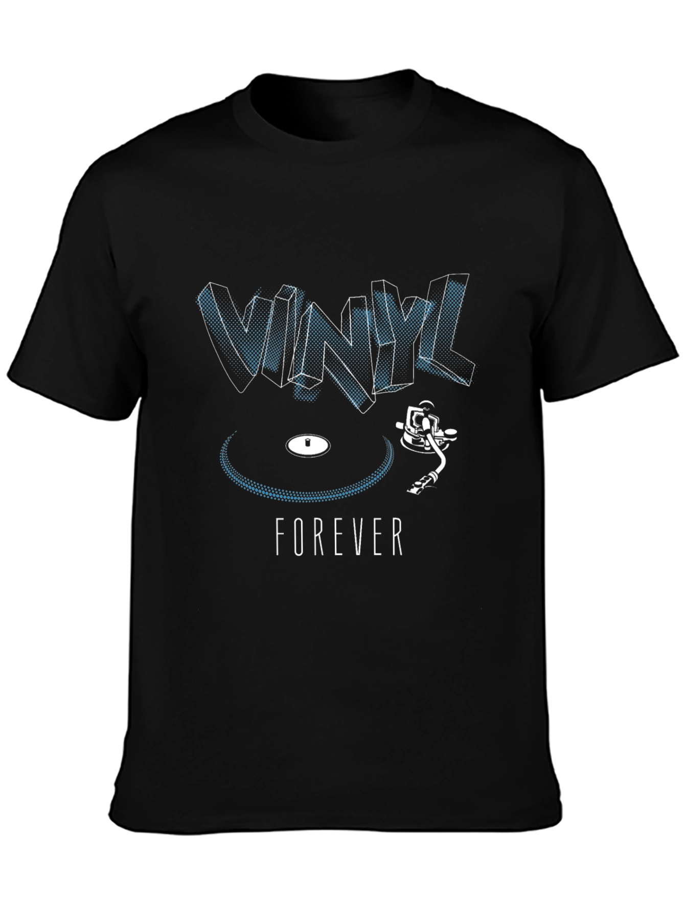 Vinyl Forever Graphic T-Shirt - Black Cotton Tee