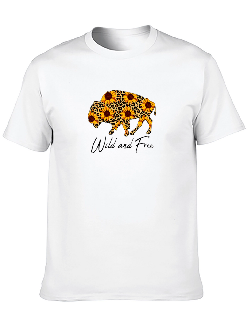 Wild & Free Buffalo Sunflower Graphic Tee