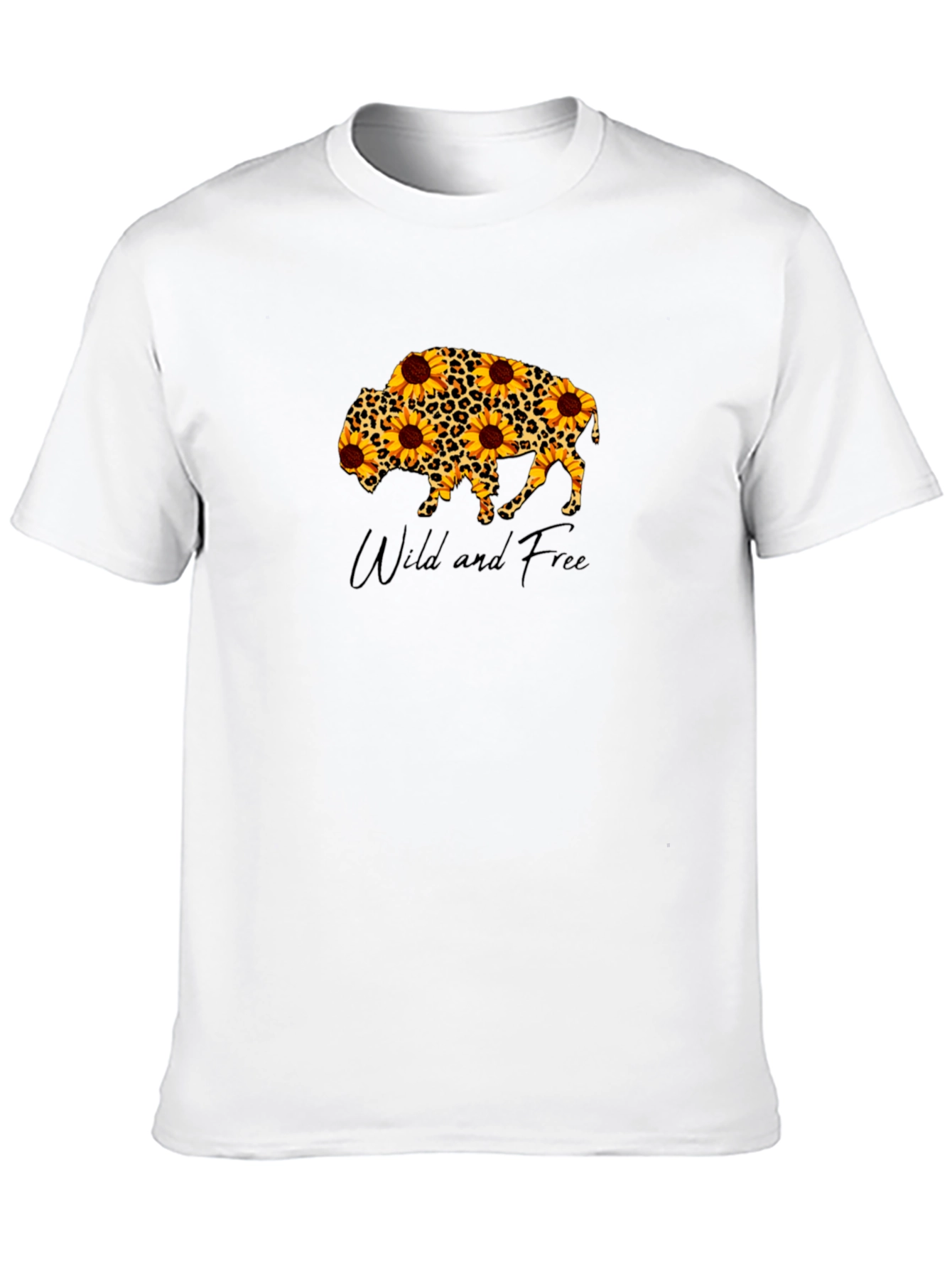 Wild & Free Buffalo Sunflower Graphic Tee