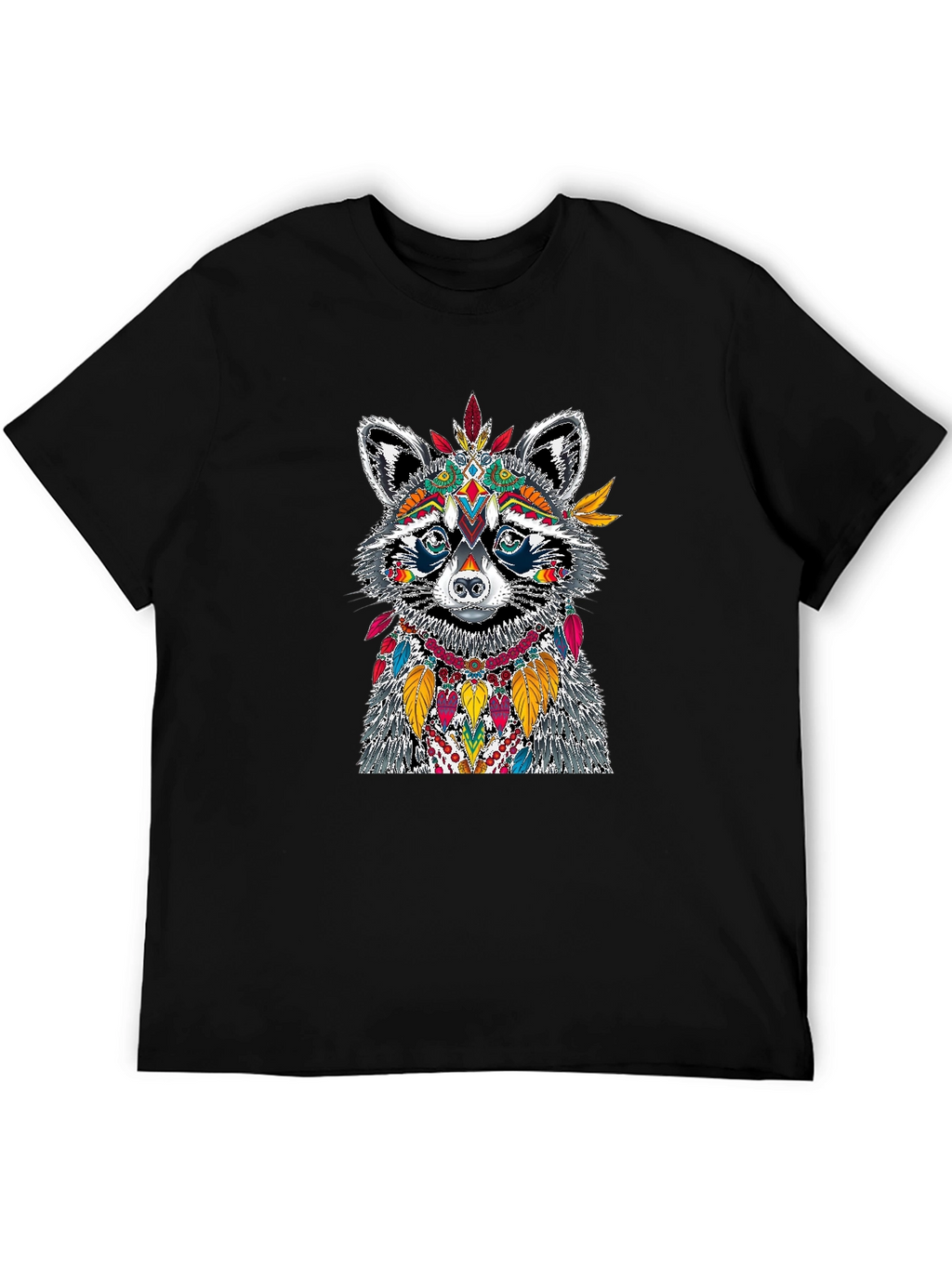 Raccoon Headdress Graphic Tee - Unique Design