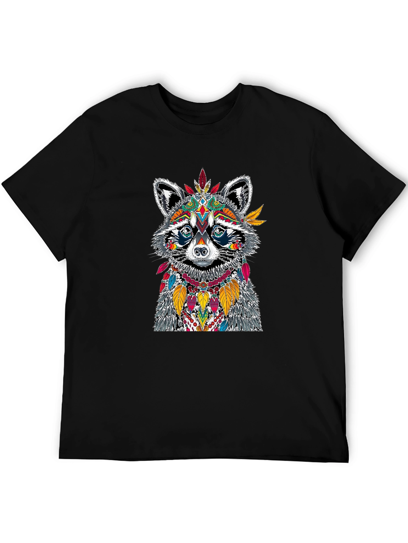 Raccoon Headdress Graphic Tee - Unique Design