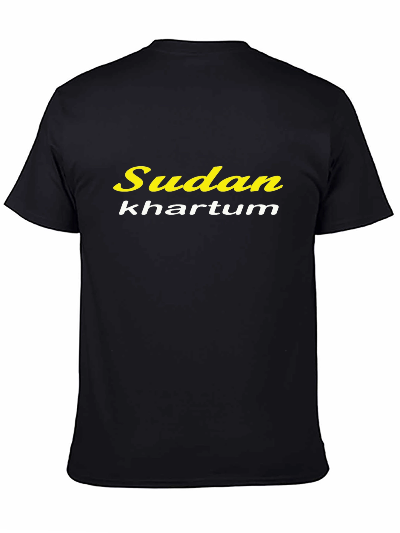 Sudan Khartoum Graphic Tee - Black Cotton T-Shirt