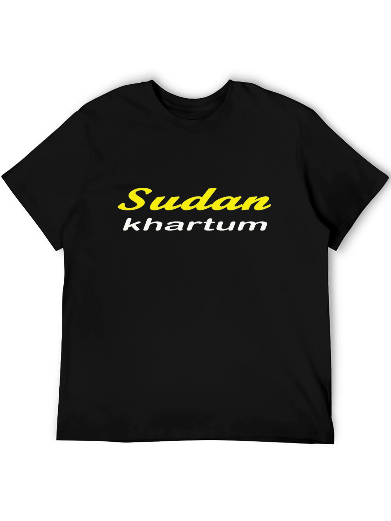 Sudan Khartoum Graphic Tee - Black Cotton T-Shirt