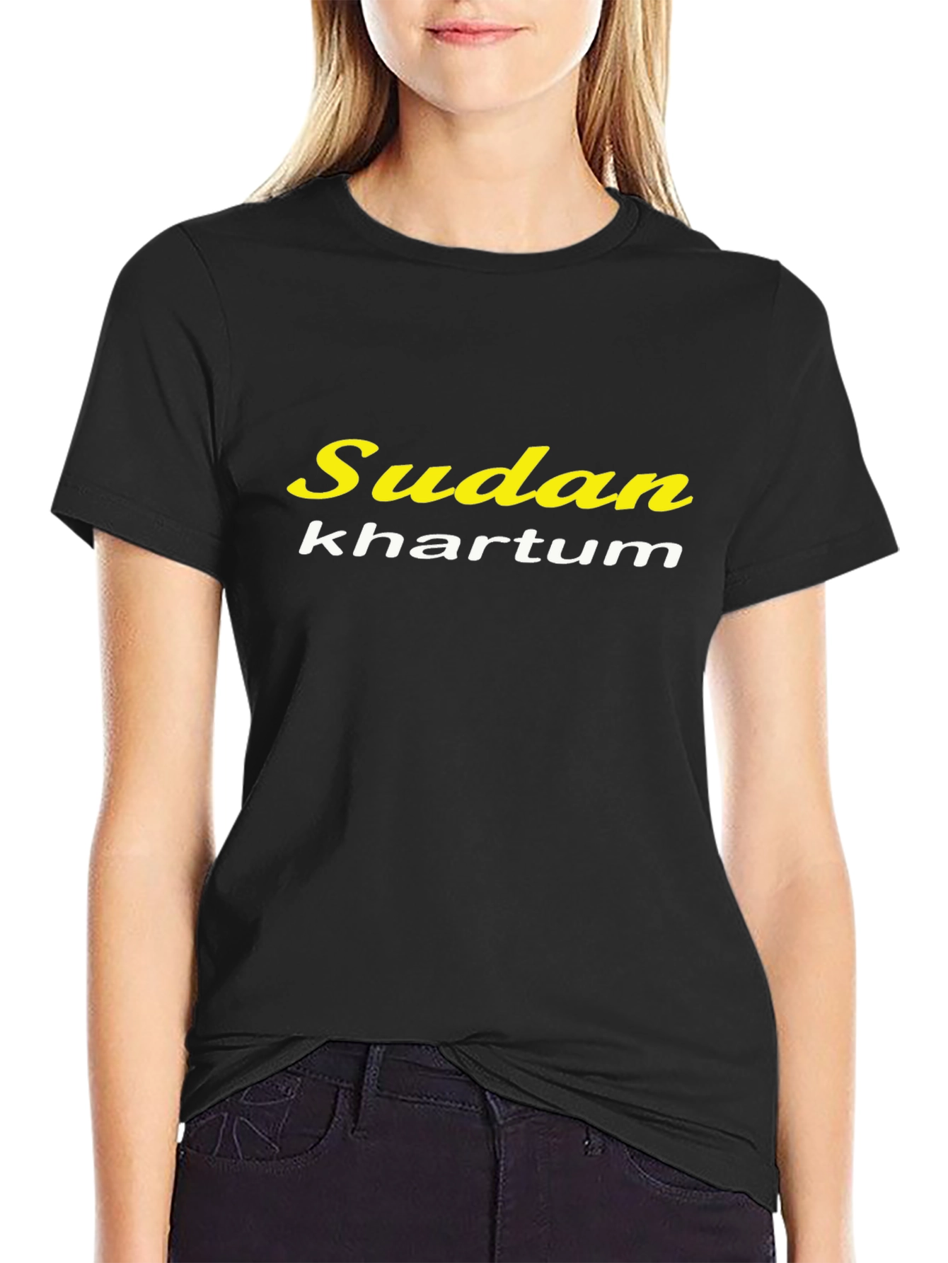 Sudan Khartoum Graphic Tee - Black Cotton T-Shirt