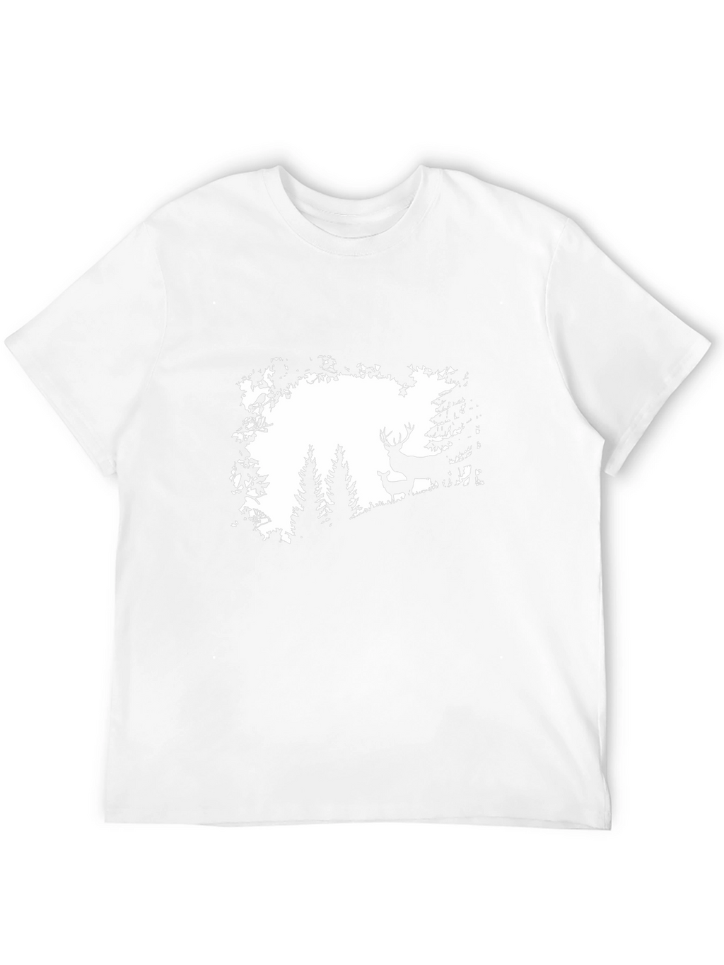 Deer Silhouette Graphic Black T-Shirt