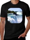Waterfall Graphic T-Shirt with Psalm Quote