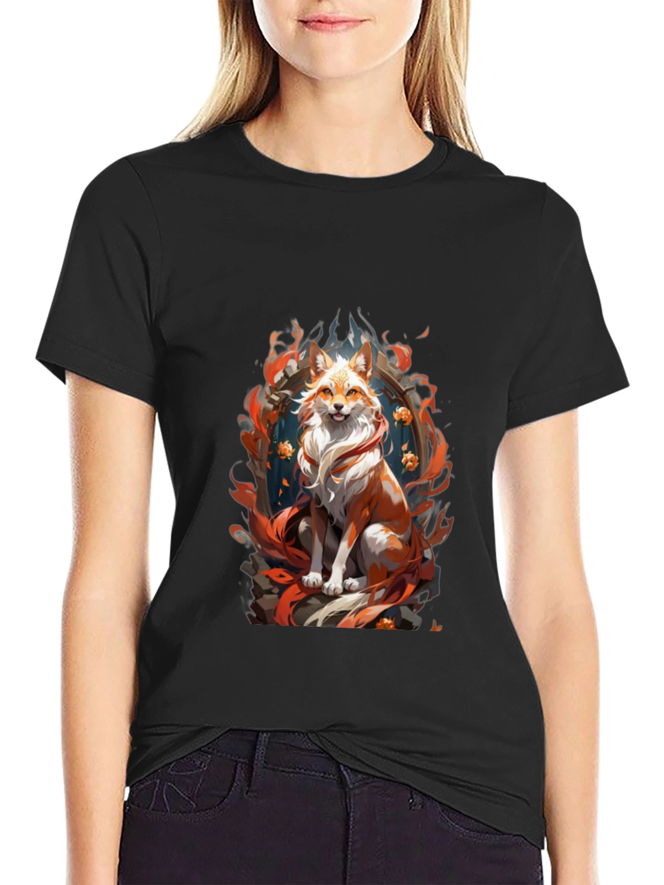 Fox Spirit Graphic Tee - Mens Black T-Shirt