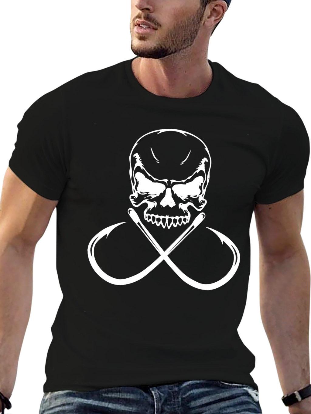 Skull and Hooks Graphic T-Shirt