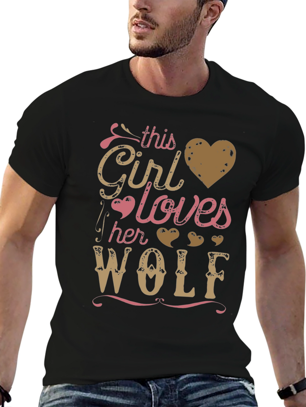 This Girl Loves Her Wolf Graphic Tee