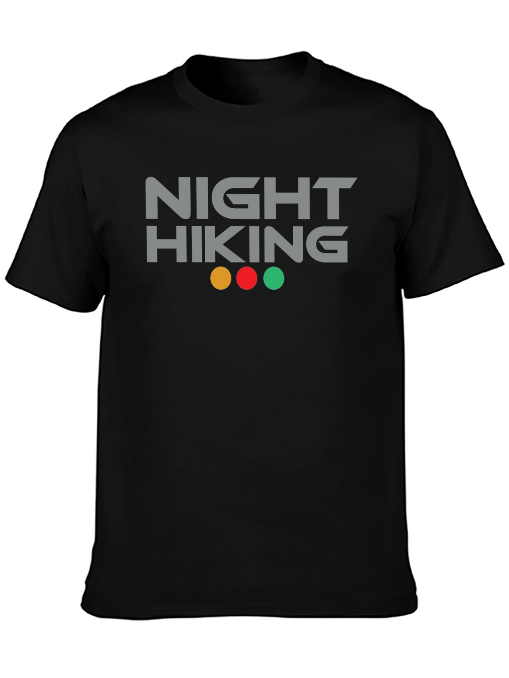 Night Hiking Graphic Tee - Black Cotton Blend