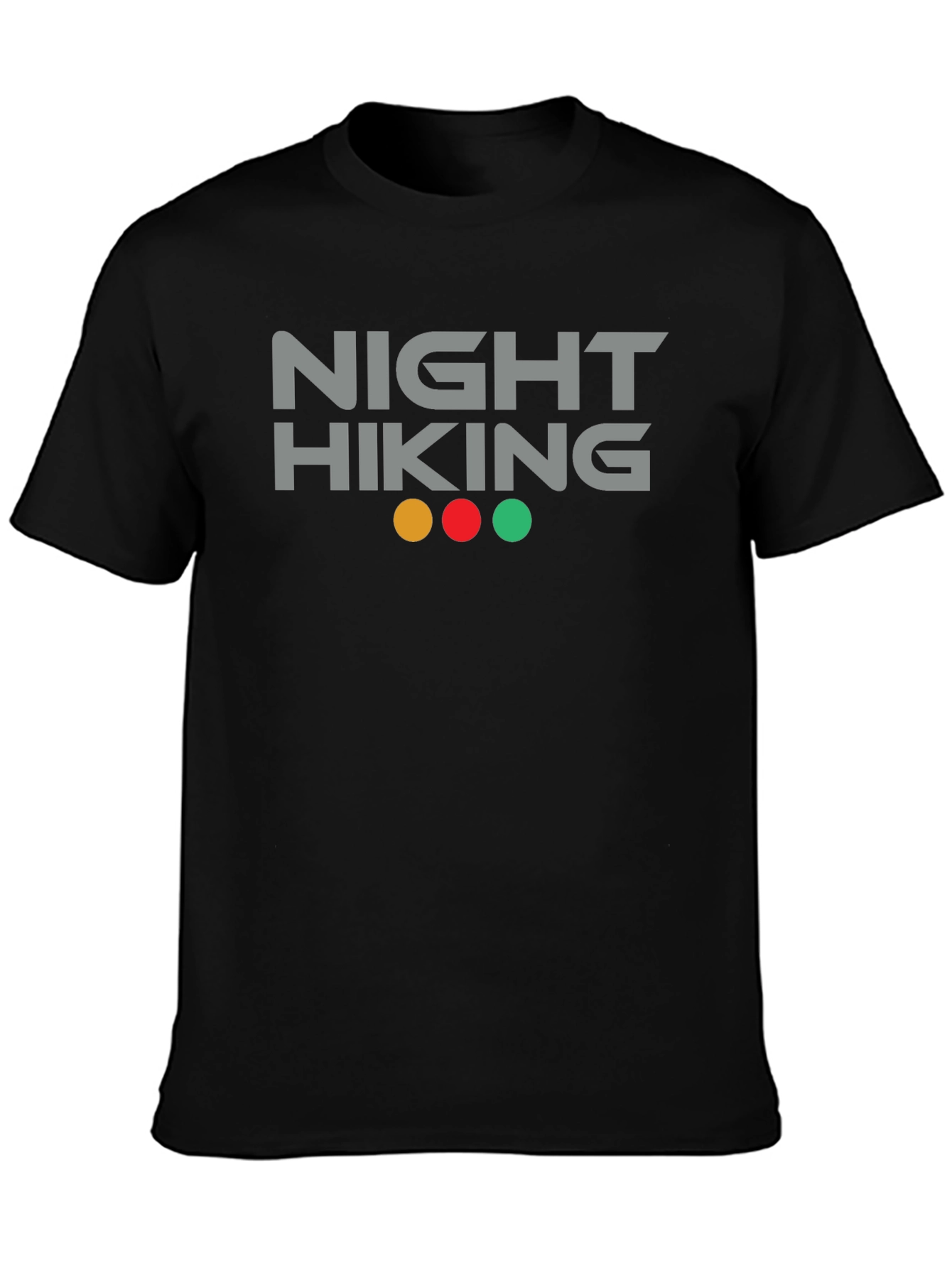 Night Hiking Graphic Tee - Black Cotton Blend